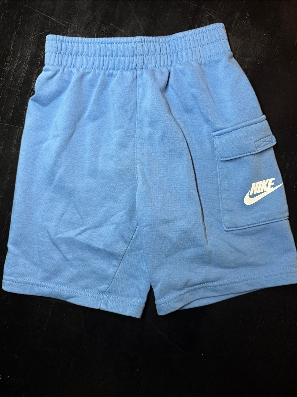 Nike Boys Sky Blue Cargo Shorts with White Logo